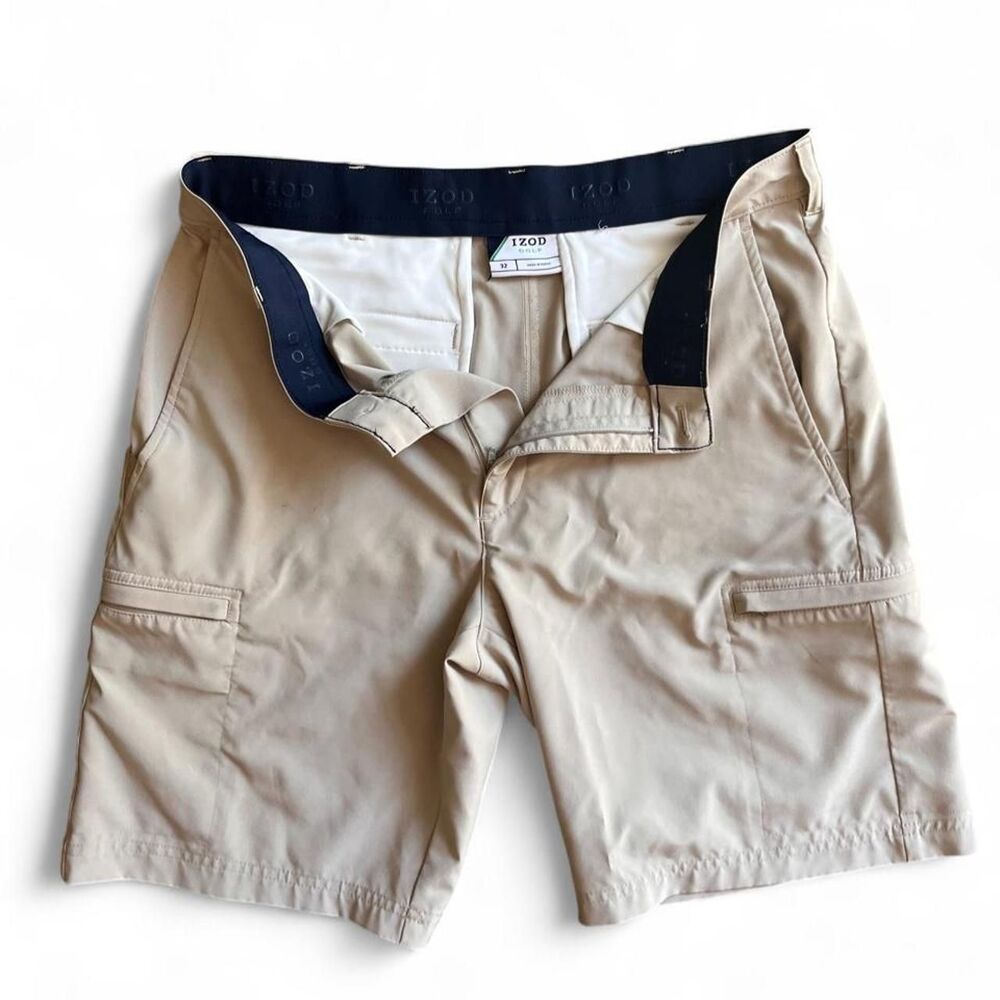 Izod Men's Tan and Cream Shorts